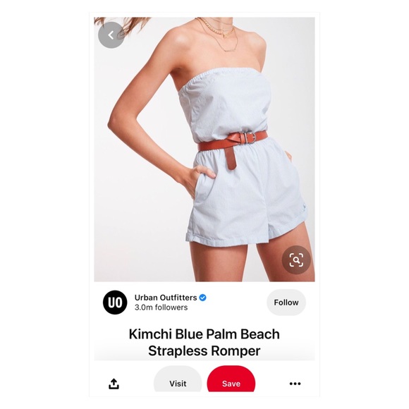 Urban Outfitters Pants - Urban Outfitters: Kimchi Blue Striped Romper - S